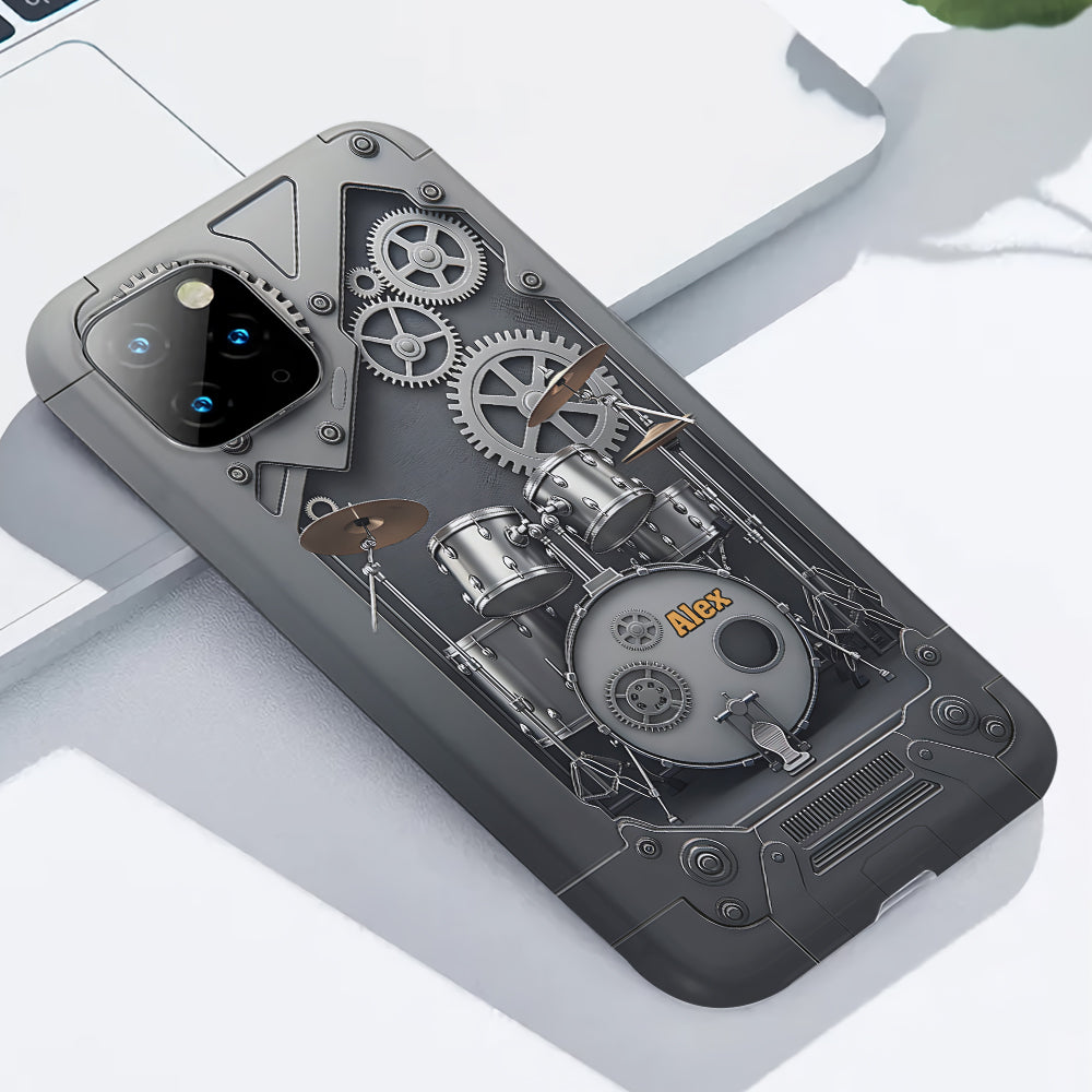 Vie de batteur - Coque de téléphone personnalisée avec impression intégrale pour batteur