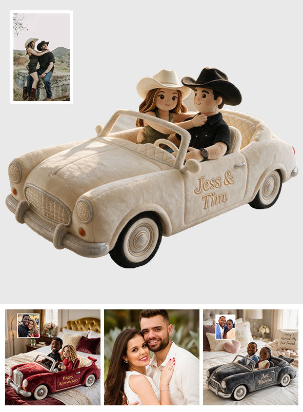Our Journey Together - Personalized Couple Premium Faux Fur Pillow