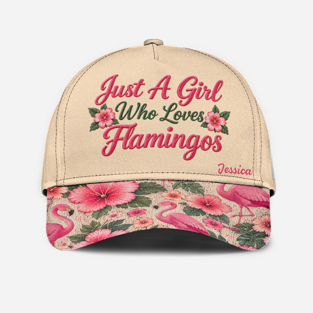 Just A Girl Who Loves Flamingos - Personalized Flamingo Classic Cap