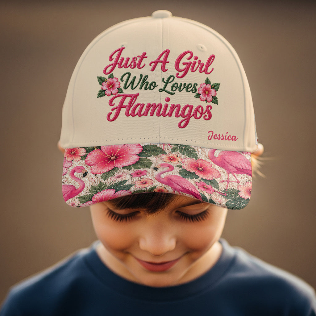 Just A Girl Who Loves Flamingos - Personalized Flamingo Classic Cap
