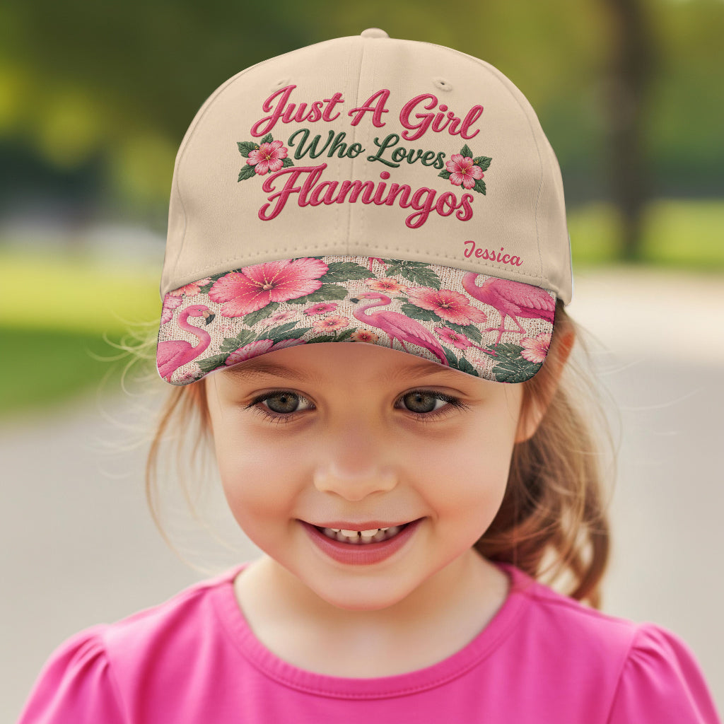 Just A Girl Who Loves Flamingos - Personalized Flamingo Classic Cap