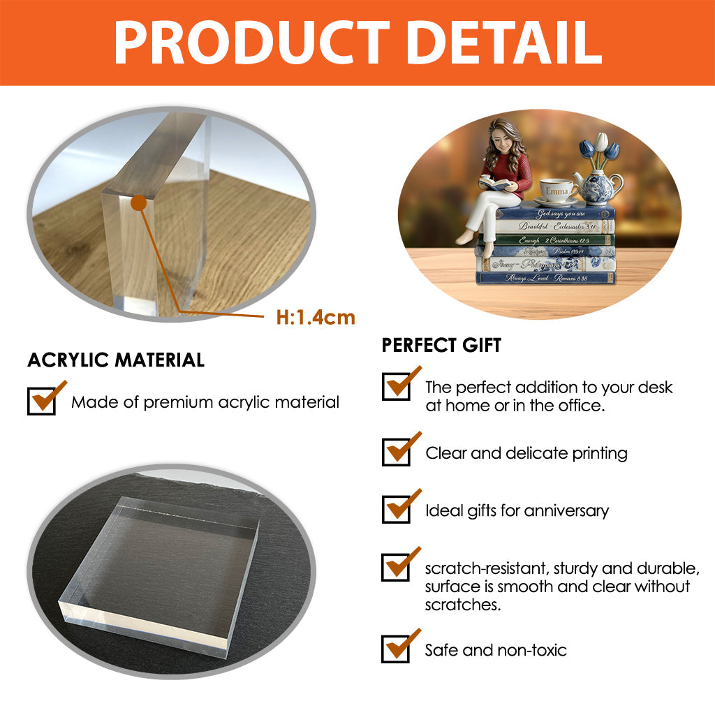 Custom Any Photo, God Says You Are - Personalized Christian Custom Shaped Acrylic Plaque