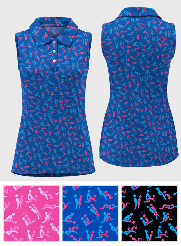 Funny Gift For Her - Personalized Couple Sleeveless Polo Shirt