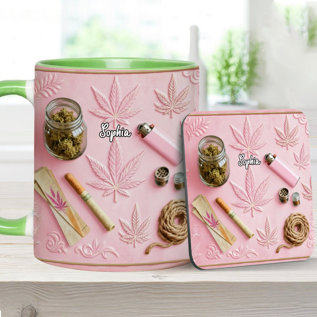 Magical Leaves - Personalized Weed Accent Mug & Coaster