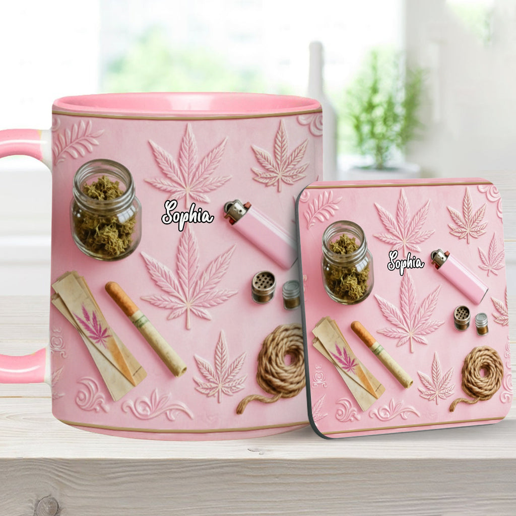 Magical Leaves - Personalized Weed Accent Mug & Coaster