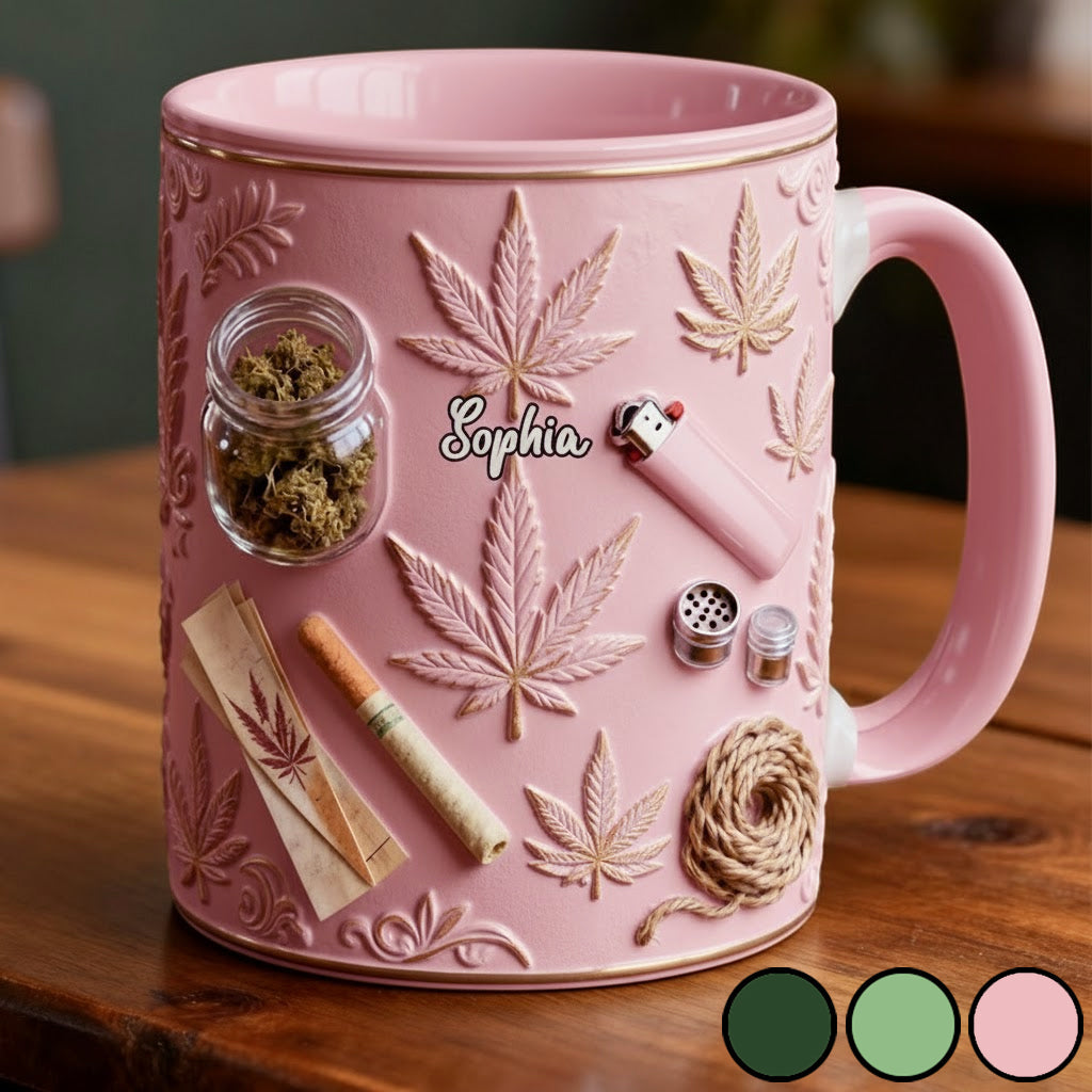 Magical Leaves - Personalized Weed Accent Mug & Coaster