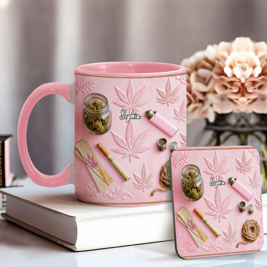Magical Leaves - Personalized Weed Accent Mug & Coaster