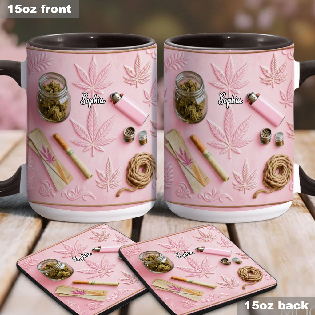 Magical Leaves - Personalized Weed Accent Mug & Coaster