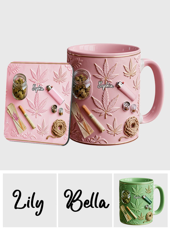 Magical Leaves - Personalized Weed Accent Mug & Coaster