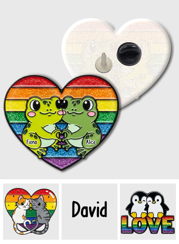 L'amour est l'amour - Épinglette personnalisée de soutien à la communauté LGBT