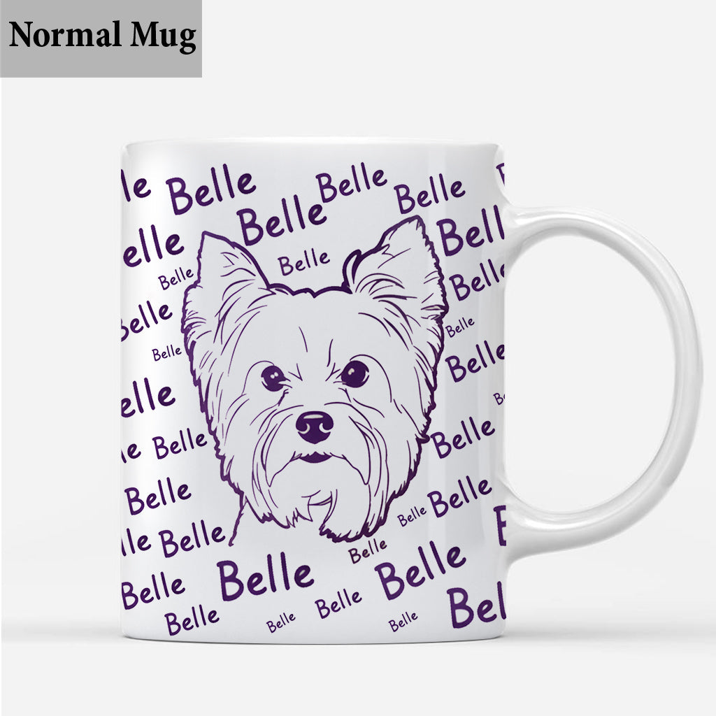 Unique Pet Gift, Badly Drawn Minimalist - Personalized Dog Mug