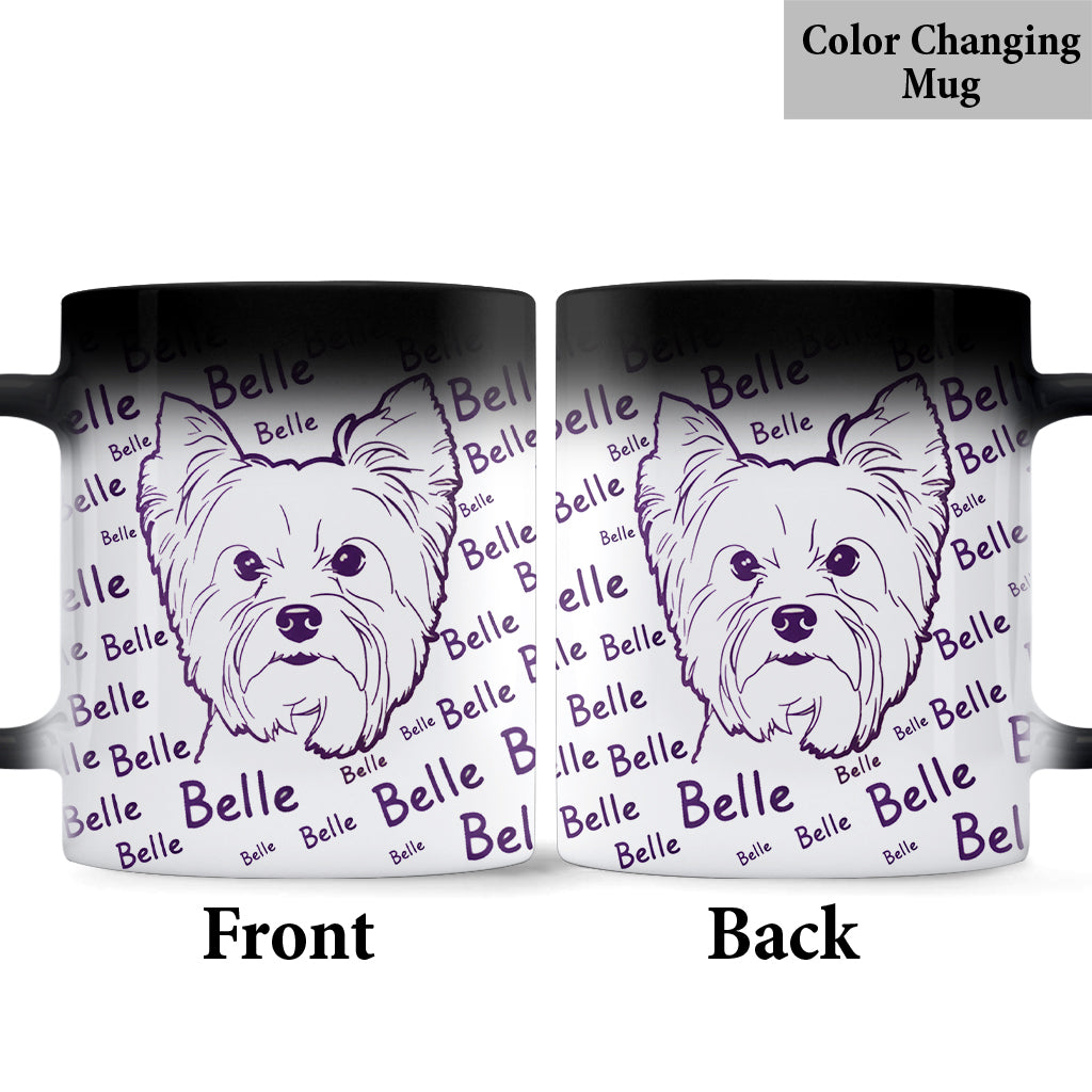 Unique Pet Gift, Badly Drawn Minimalist - Personalized Dog Mug