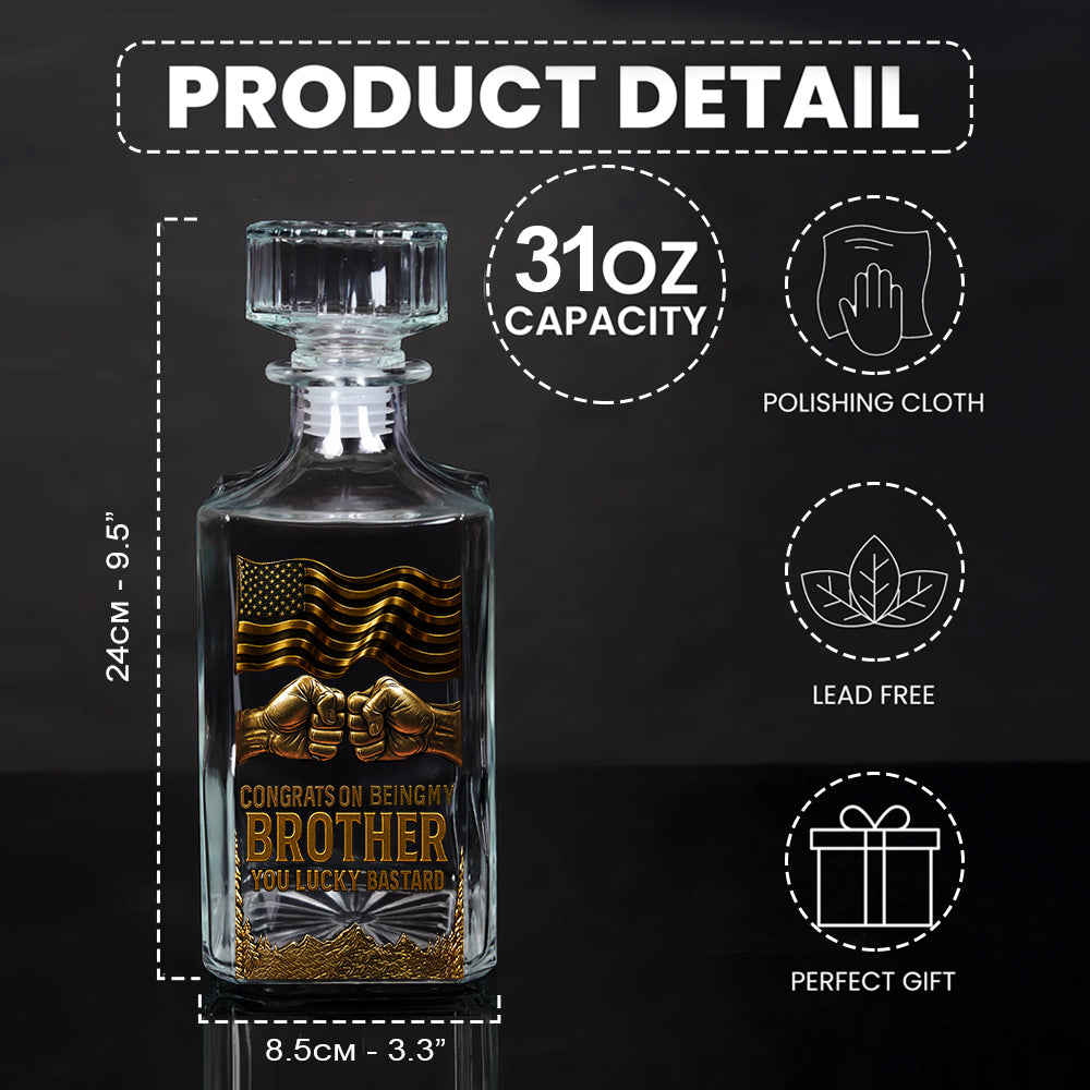 Congrat On Being My Brother - Personalized Sibling Whiskey Glass