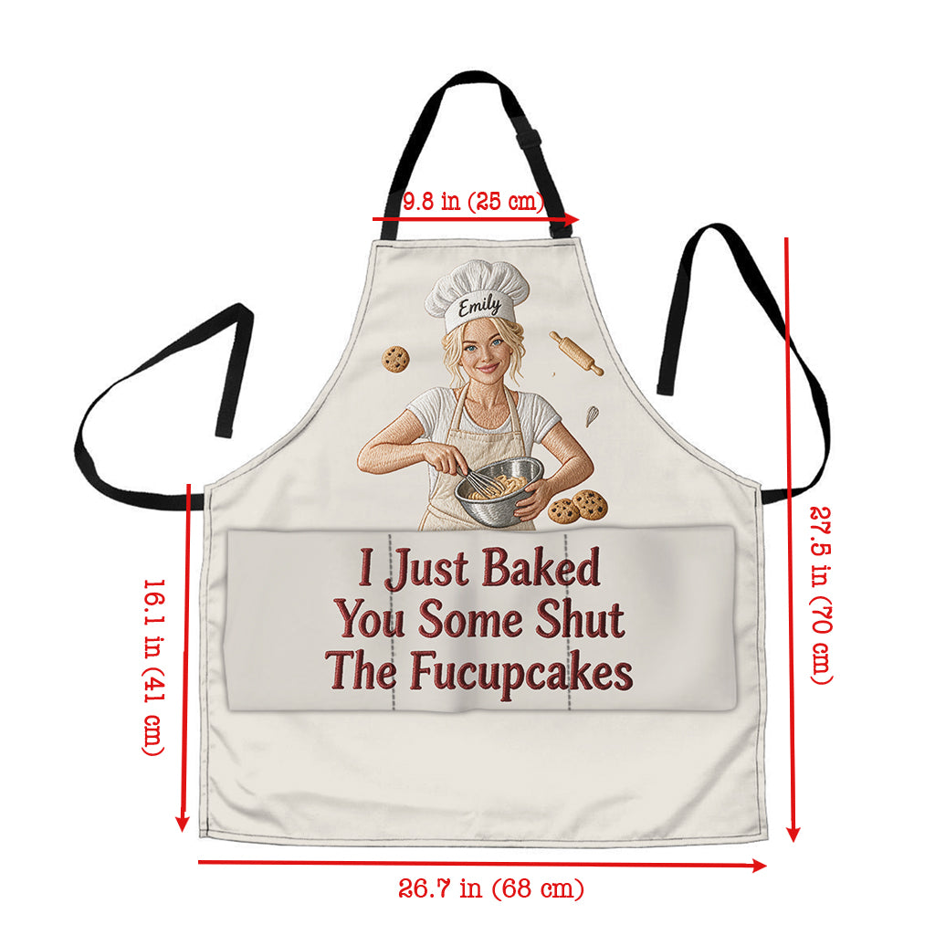 Shut The Fucupcakes - Personalized Baking Apron With Pockets