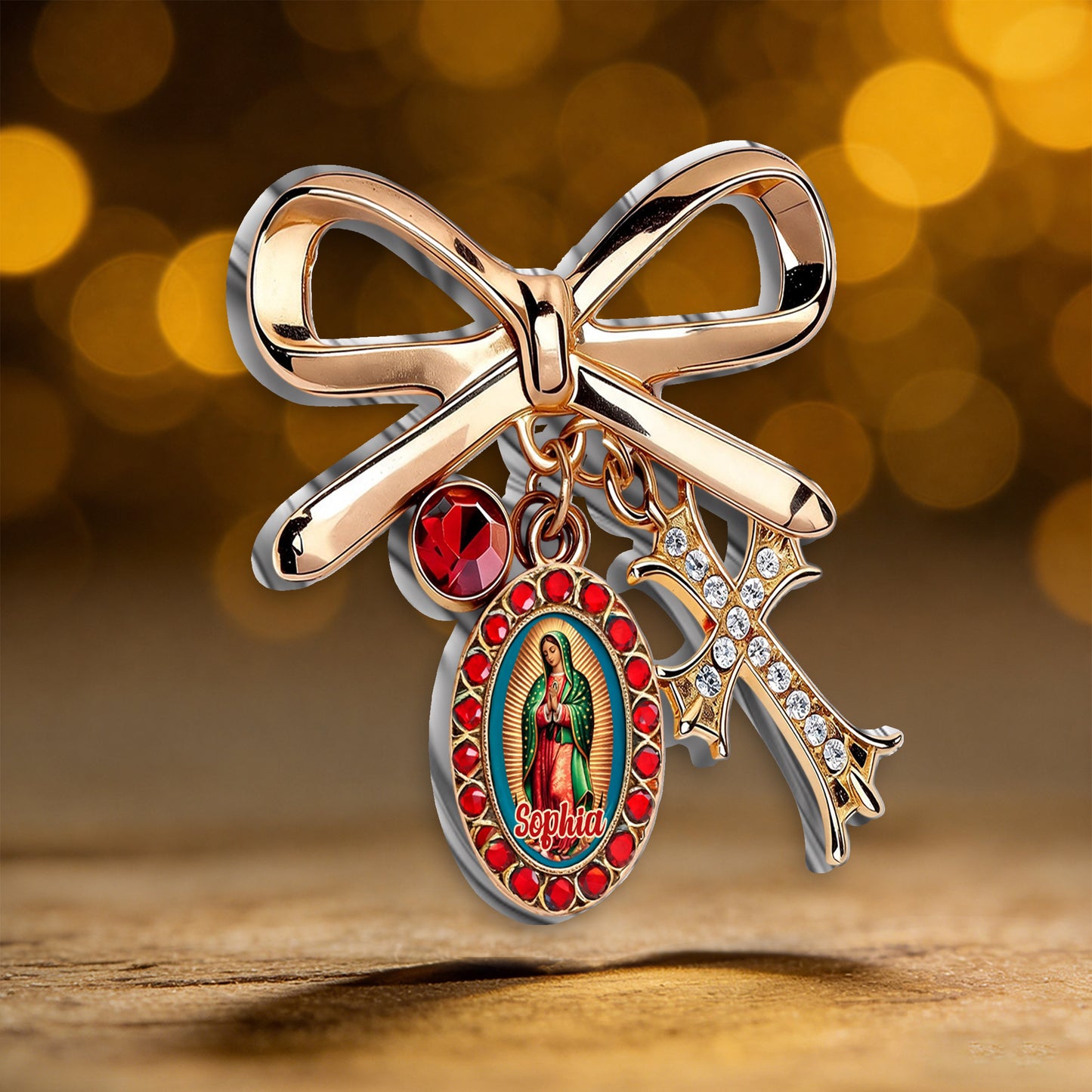 Unsere Dame von Guadalupe - Personalisierte Christliche 3D Prägeemaille-Nadel