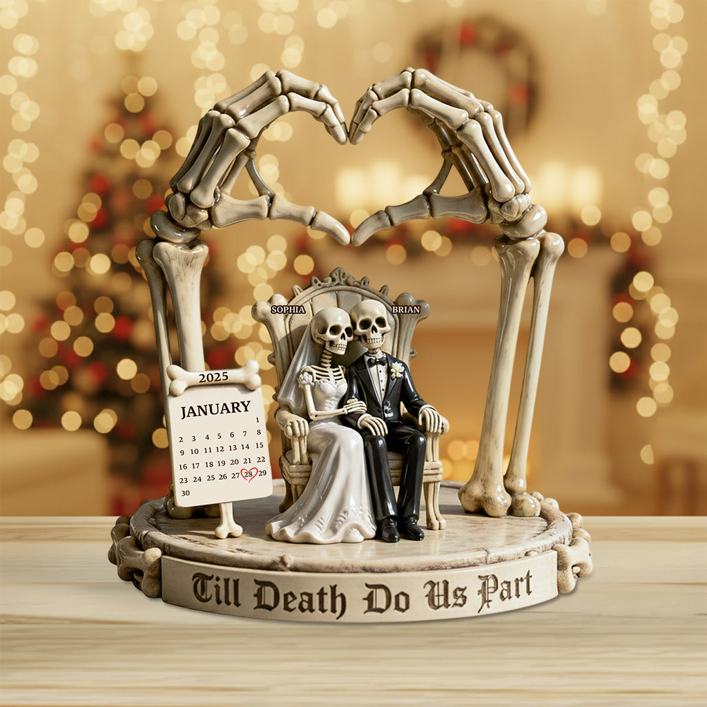 Till Death Do Us Part - Personalized Couple Custom Shaped Acrylic Plaque