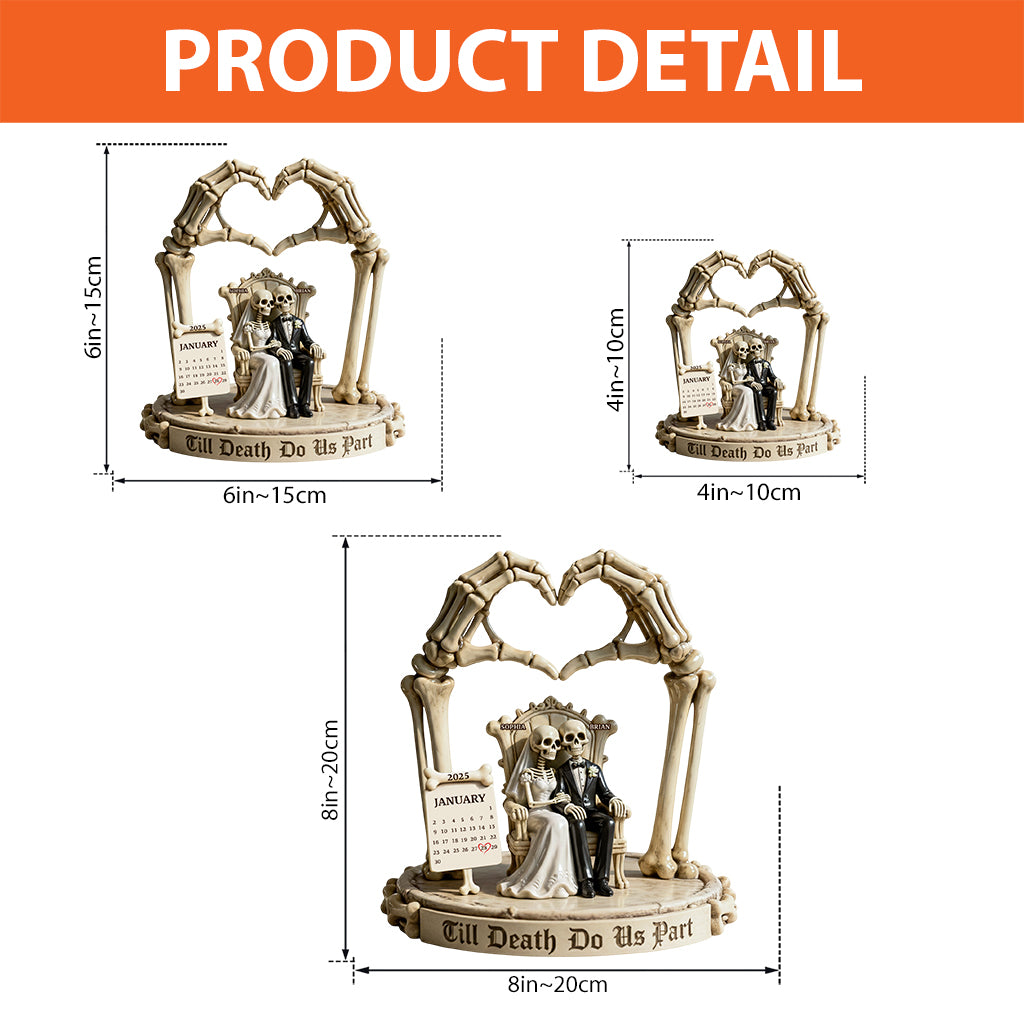 Till Death Do Us Part - Personalized Couple Custom Shaped Acrylic Plaque