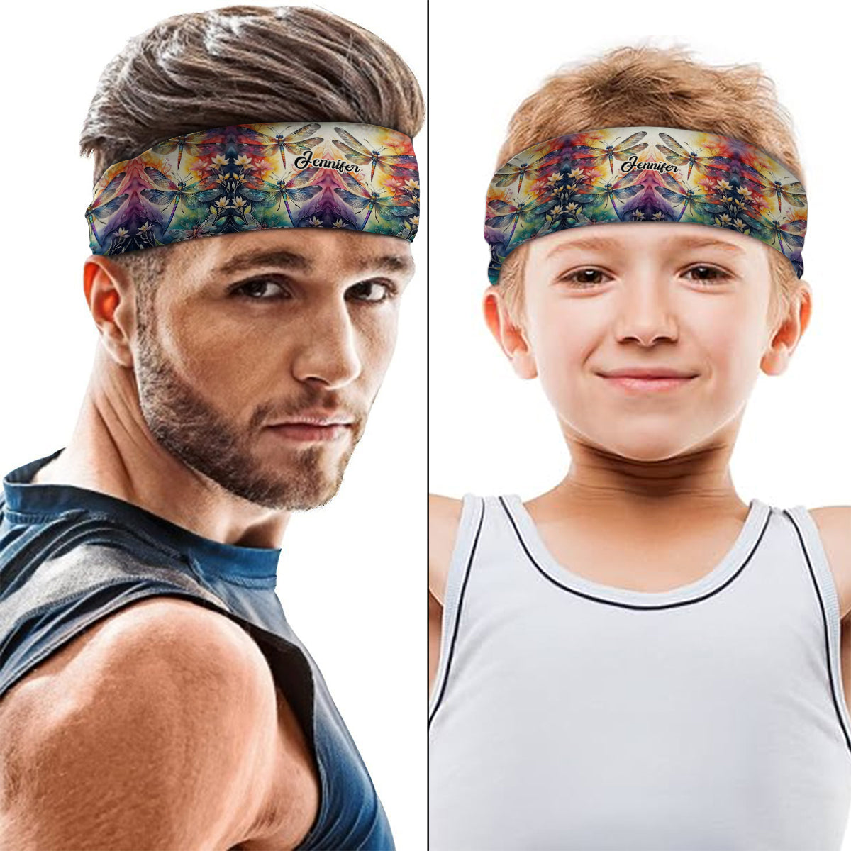 Libellenliebe – Personalisiertes Libellen-Haarband/Turban für Damen und Herren