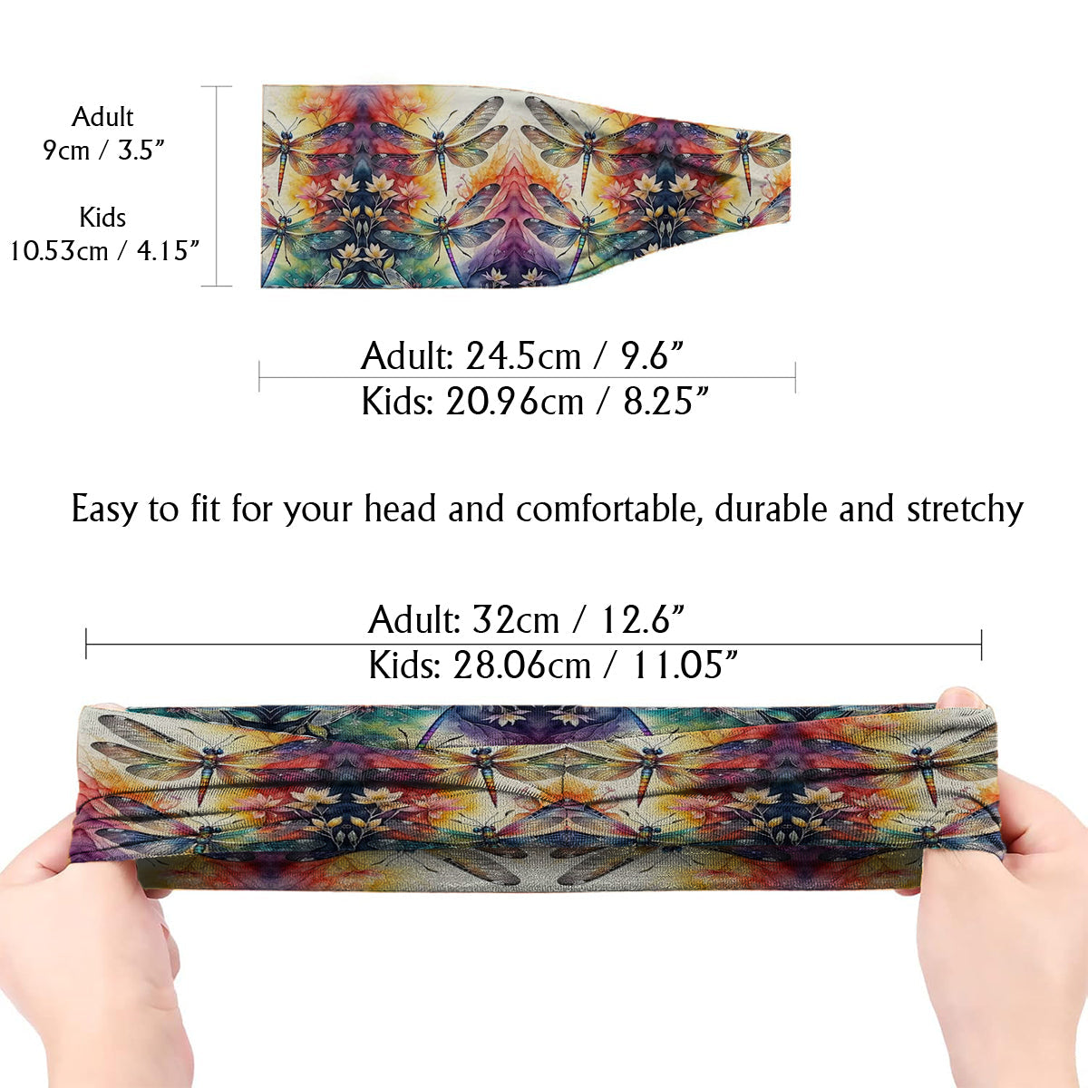 Libellenliebe – Personalisiertes Libellen-Haarband/Turban für Damen und Herren