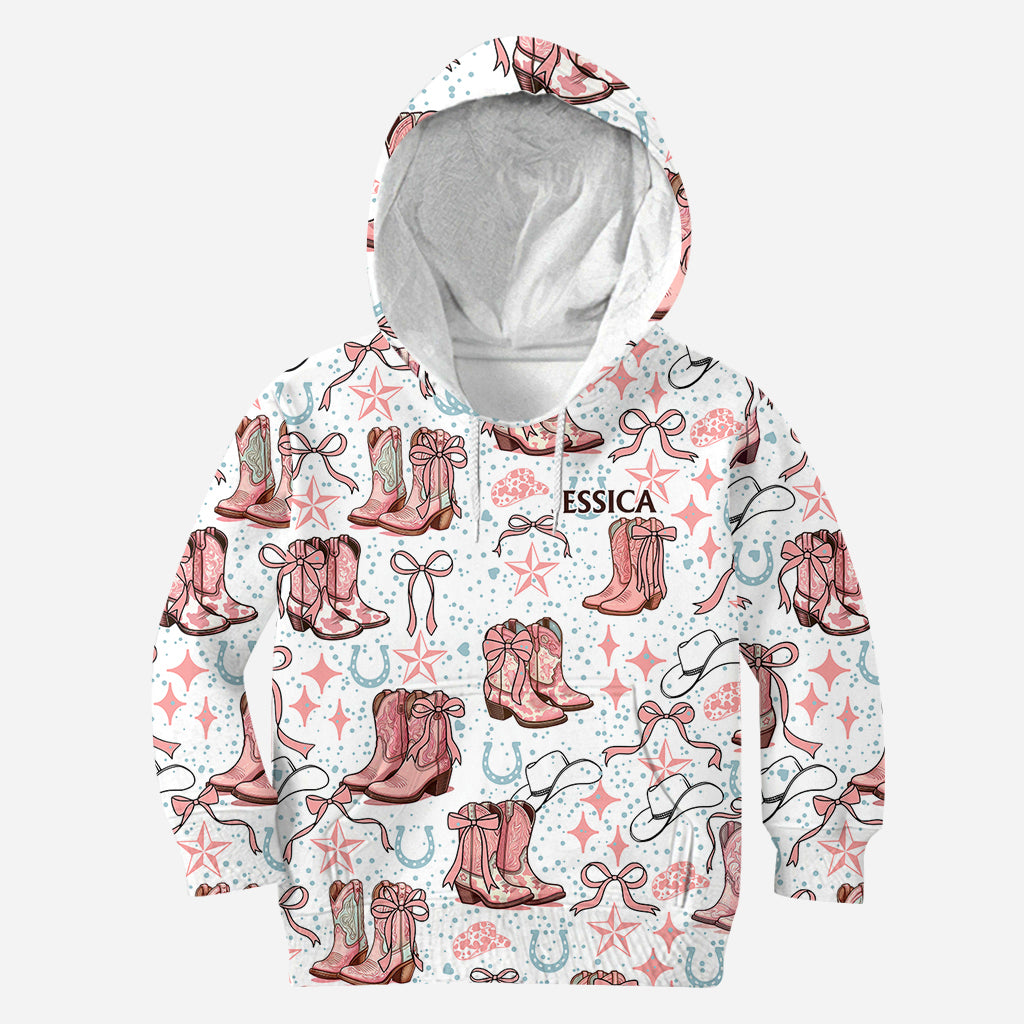 Coquette Cowgirl Boots and Bows - Personalized Cowgirl All Over Shirt