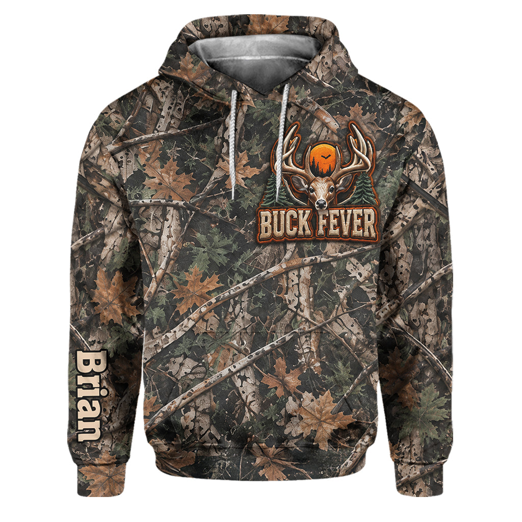 Buck Fever - Personalized Hunting Hoodie and Sweatpants