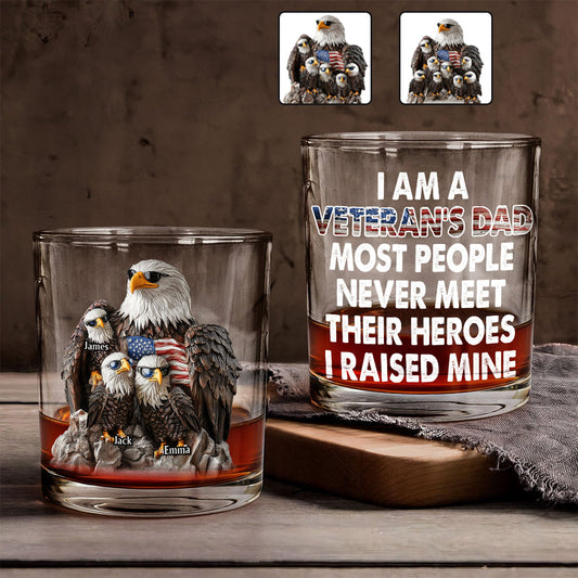 Proud Papa - Personalized Father Whiskey Glass