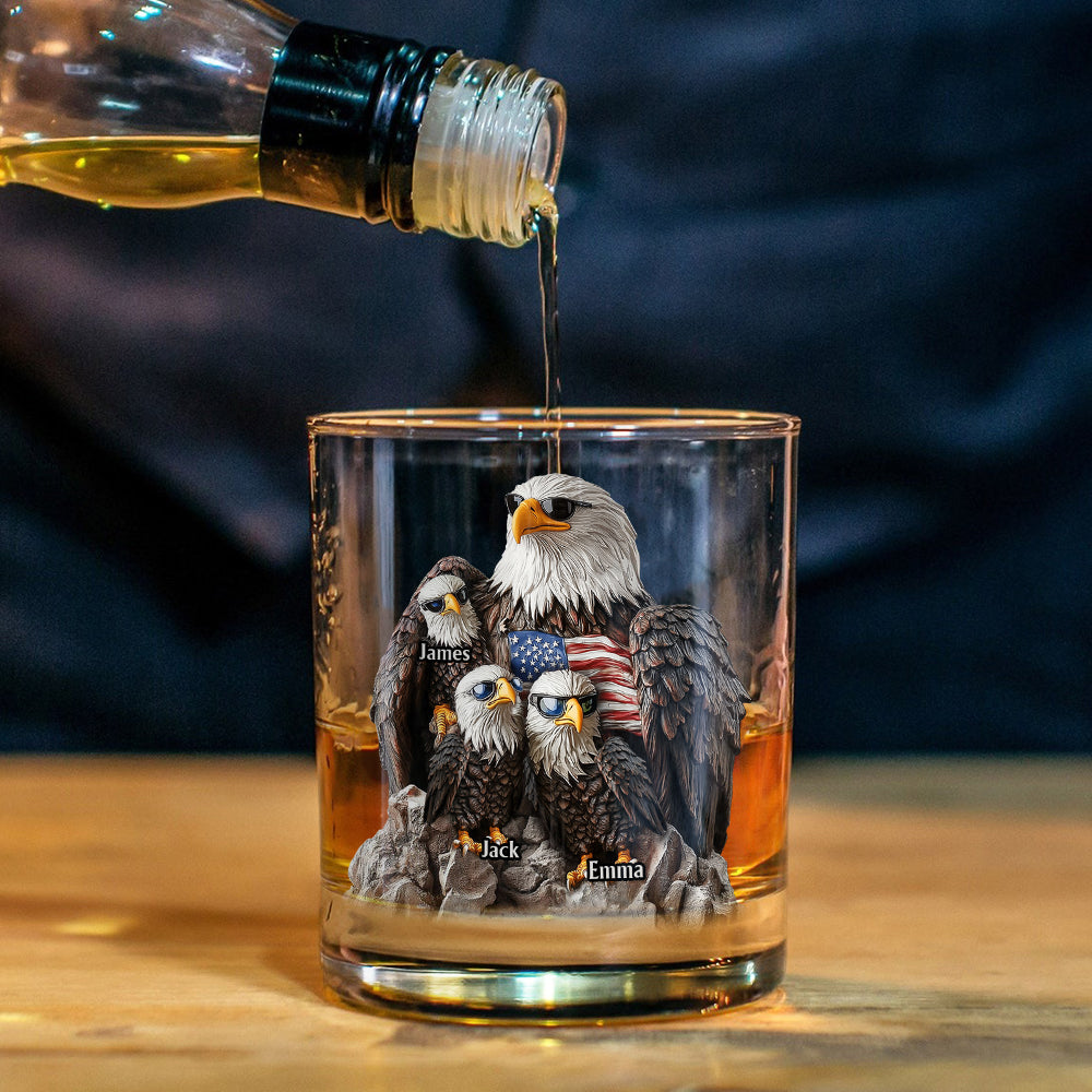 Proud Papa - Personalized Father Whiskey Glass