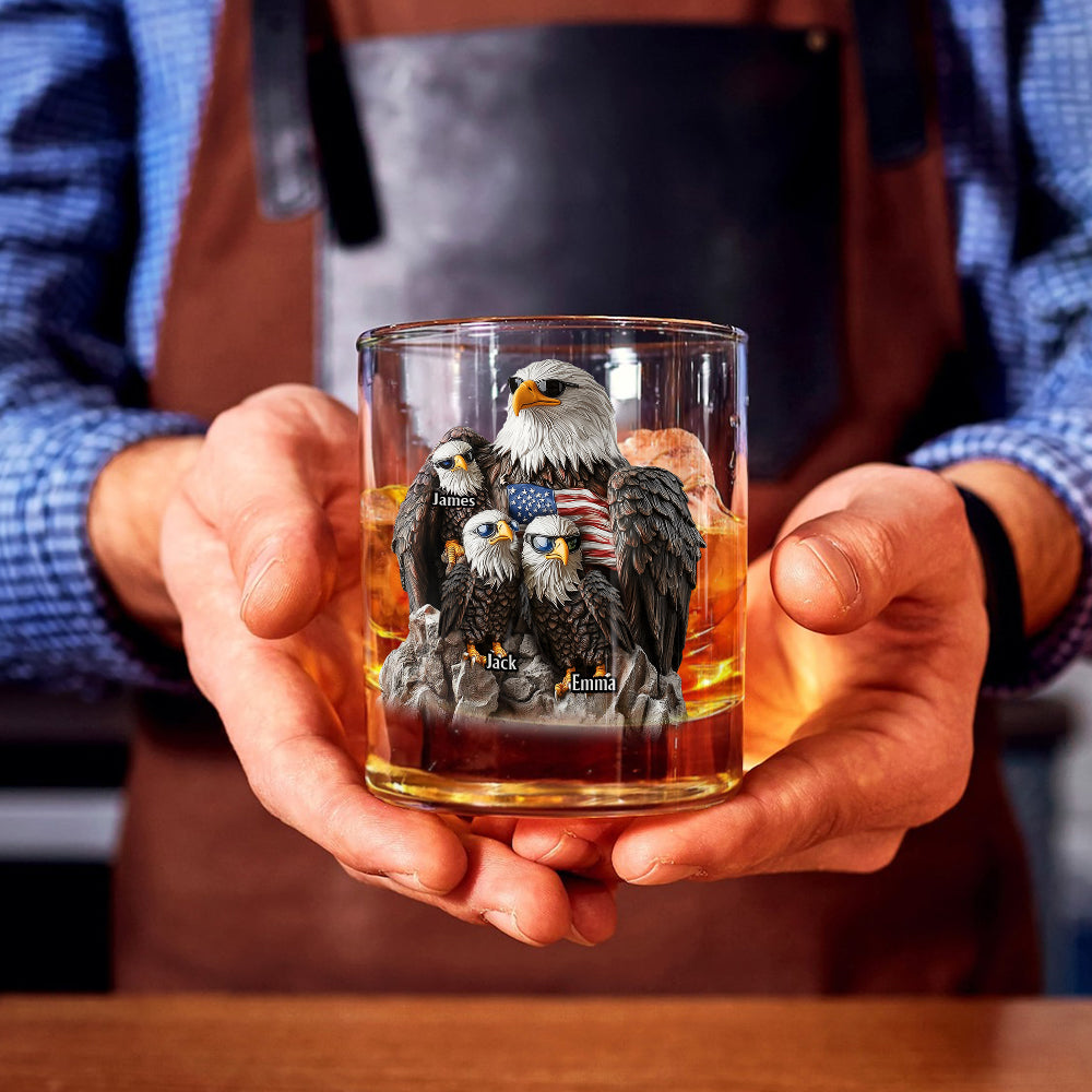 Proud Papa - Personalized Father Whiskey Glass