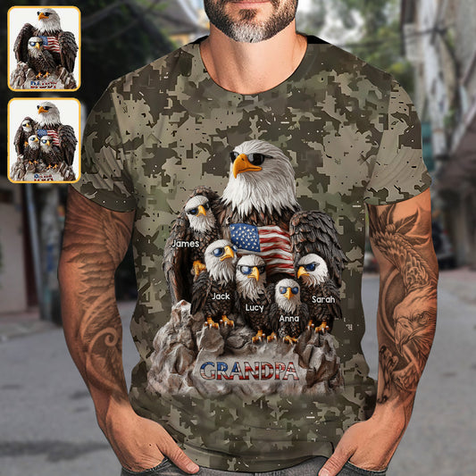 Strong Papa - Personalized Father All Over Shirt