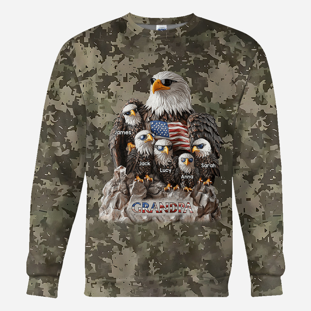 Strong Papa - Personalized Father All Over Shirt