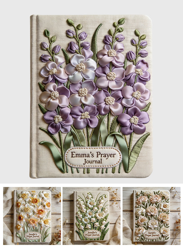 Personalisierte Geburtsblume & Name – Individuelles christliches Lederjournal