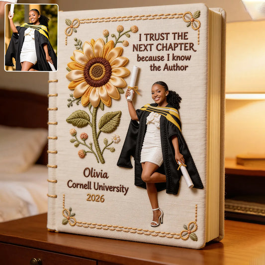 Journal en Cuir Personnalisé - Graduation Florale