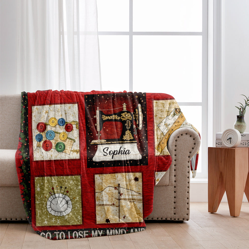 Sewing is My Therapy - Personalized Sewing Blanket