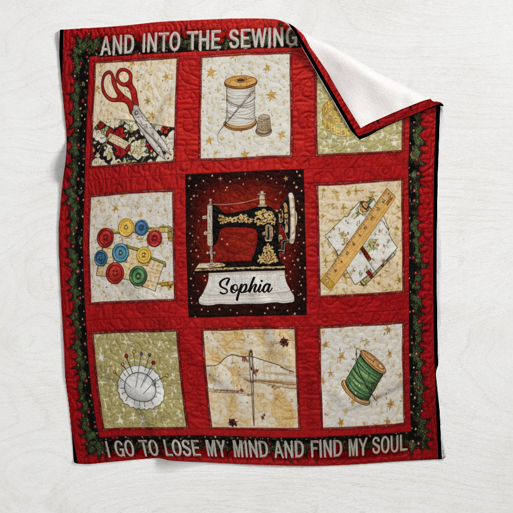 Sewing is My Therapy - Personalized Sewing Blanket