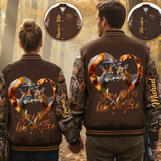 Toi et moi, on gère ça - Veste universitaire de chasse personnalisée
