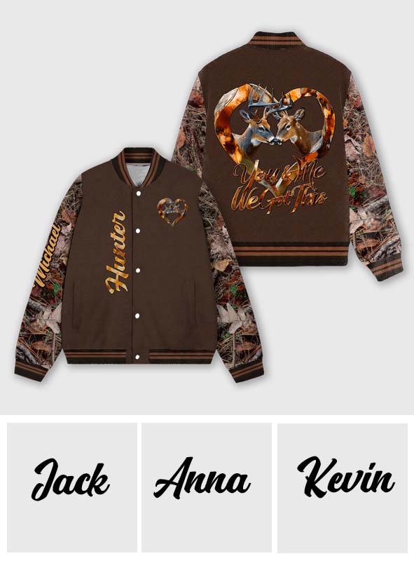 Du und ich, wir schaffen das – personalisierte Jagd-Collegejacke