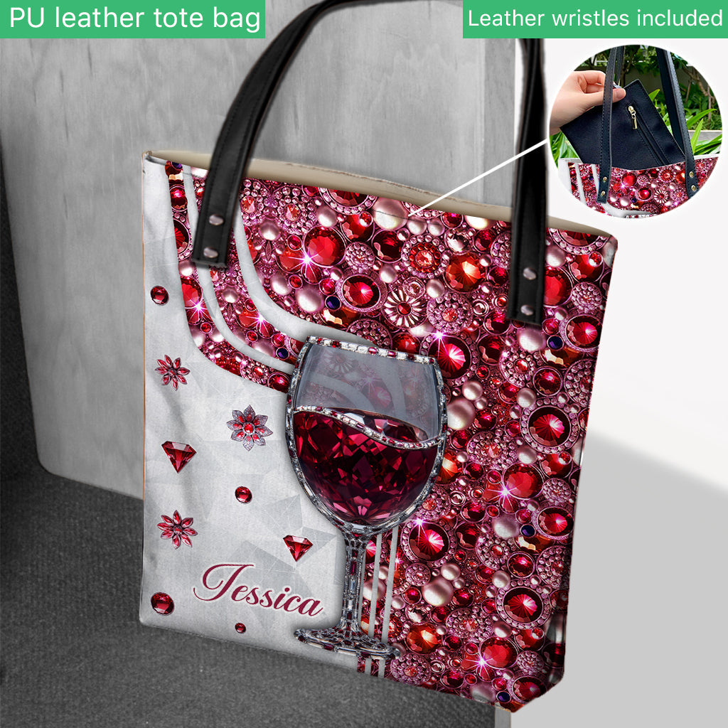 Just A Girl Who Loves Wine - Personalized Wine Tote Bag