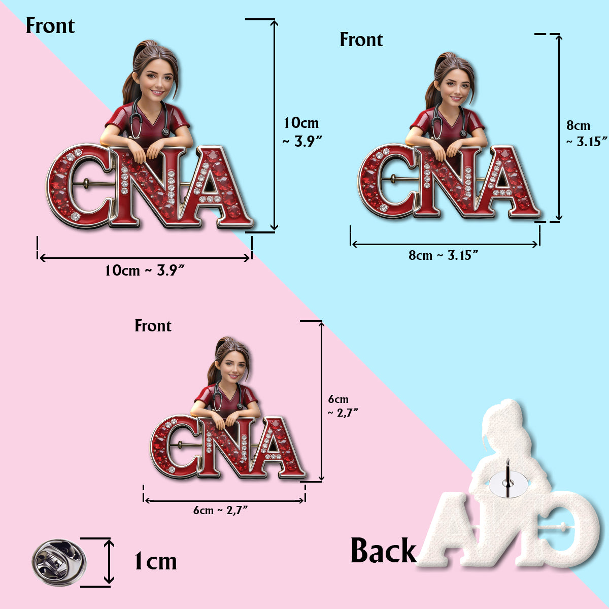 Custom Any Photo - Personalized Nurse Pin