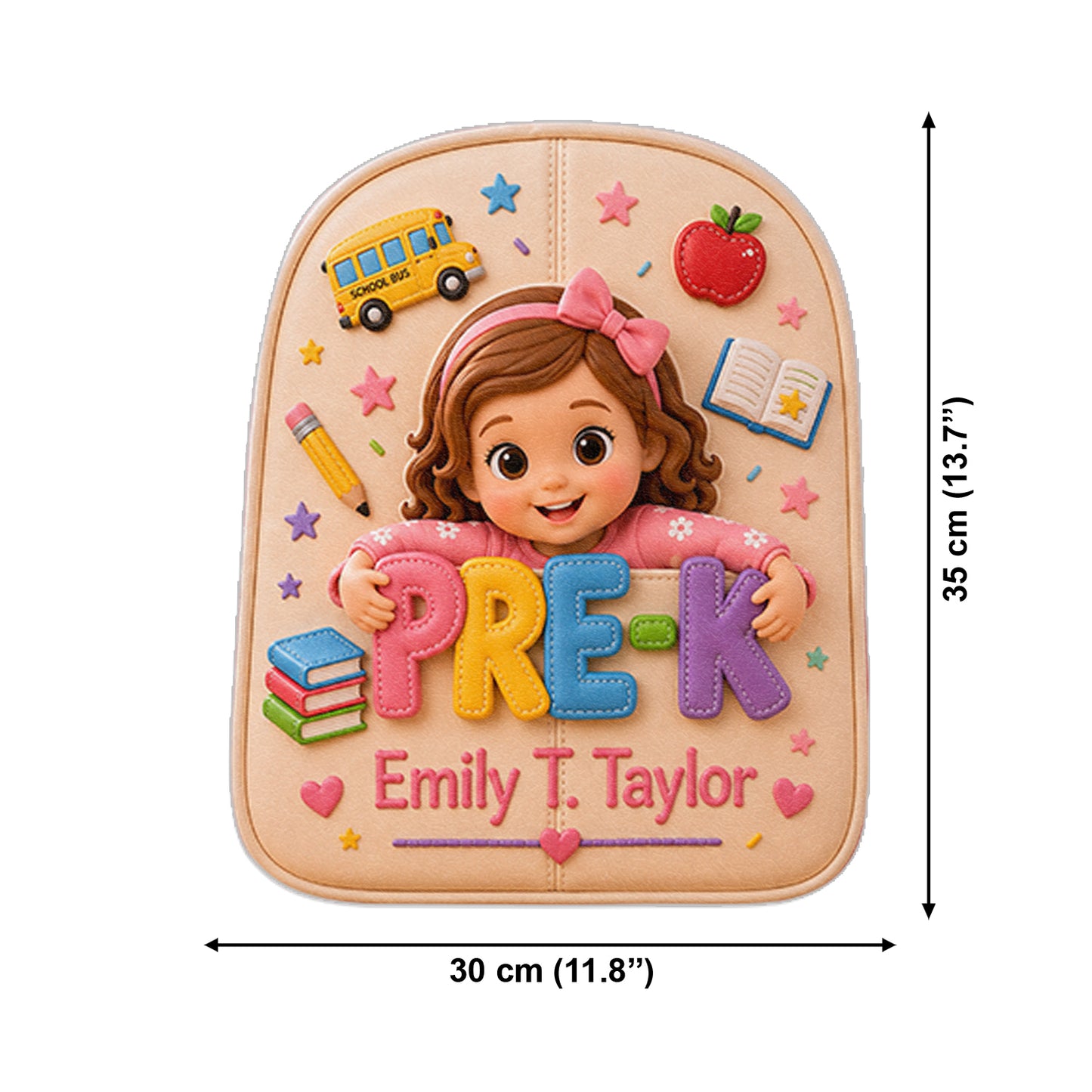 Perfect Back To School Gift For Kids - Personalized Kid Changeable Leather Patch Backpack