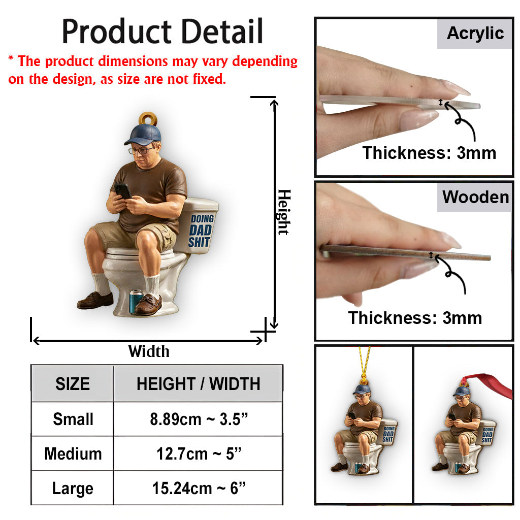 Funny Gift For Dad, Gift For Him, Doing Dad Stuff - Personalized Father Ornament