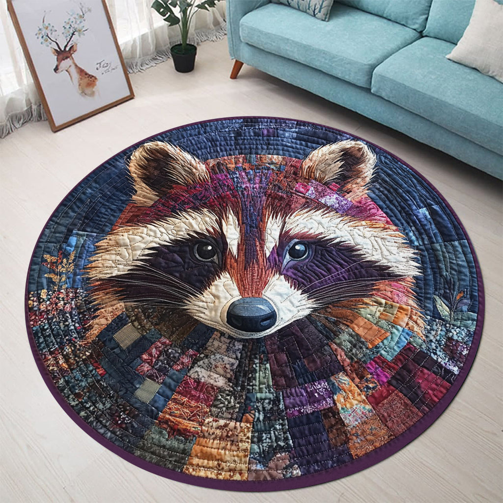 Niedlicher Waschbär - Waschbär-Rundteppich