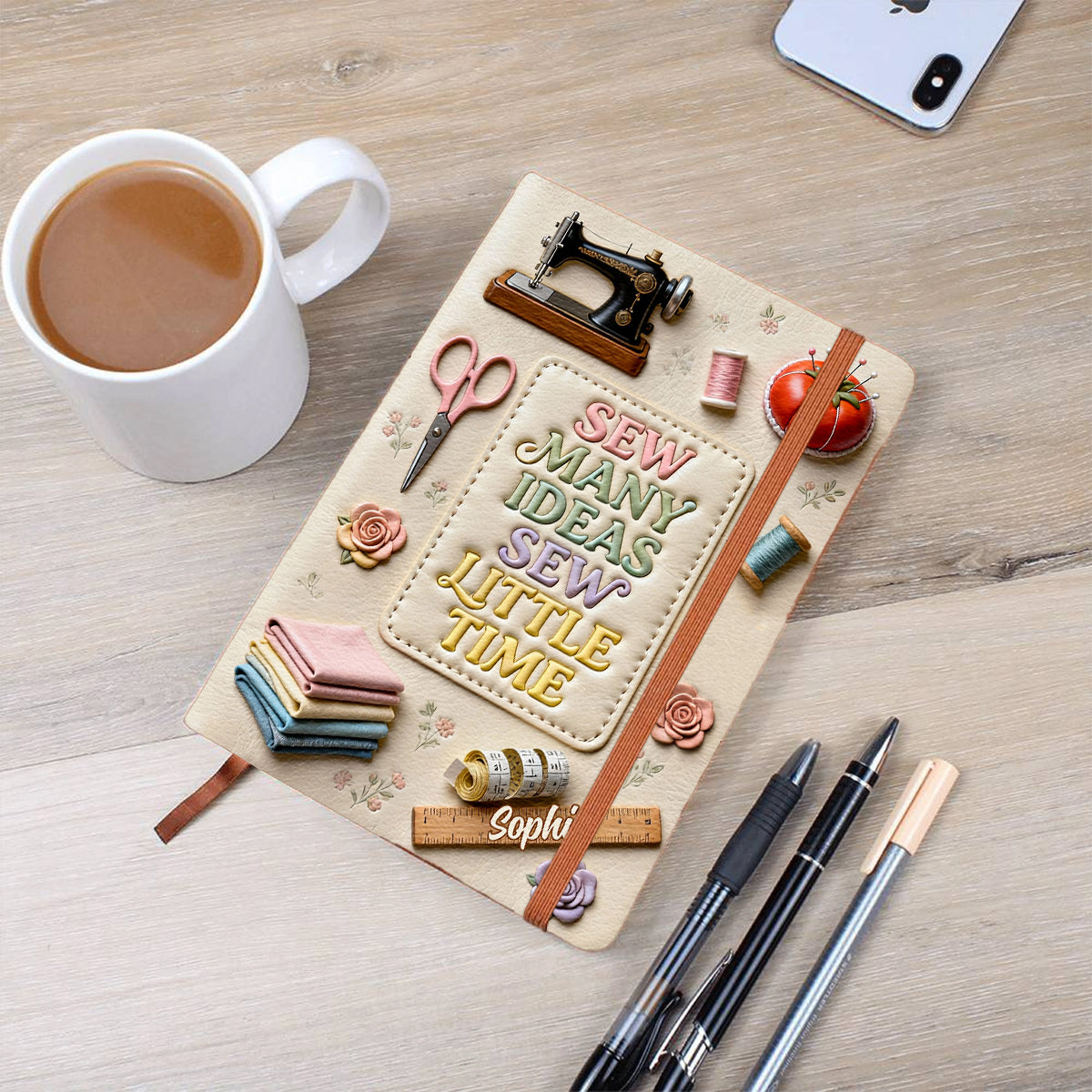 Nähen Sie viele Ideen – Personalisiertes Näh-Lederjournal