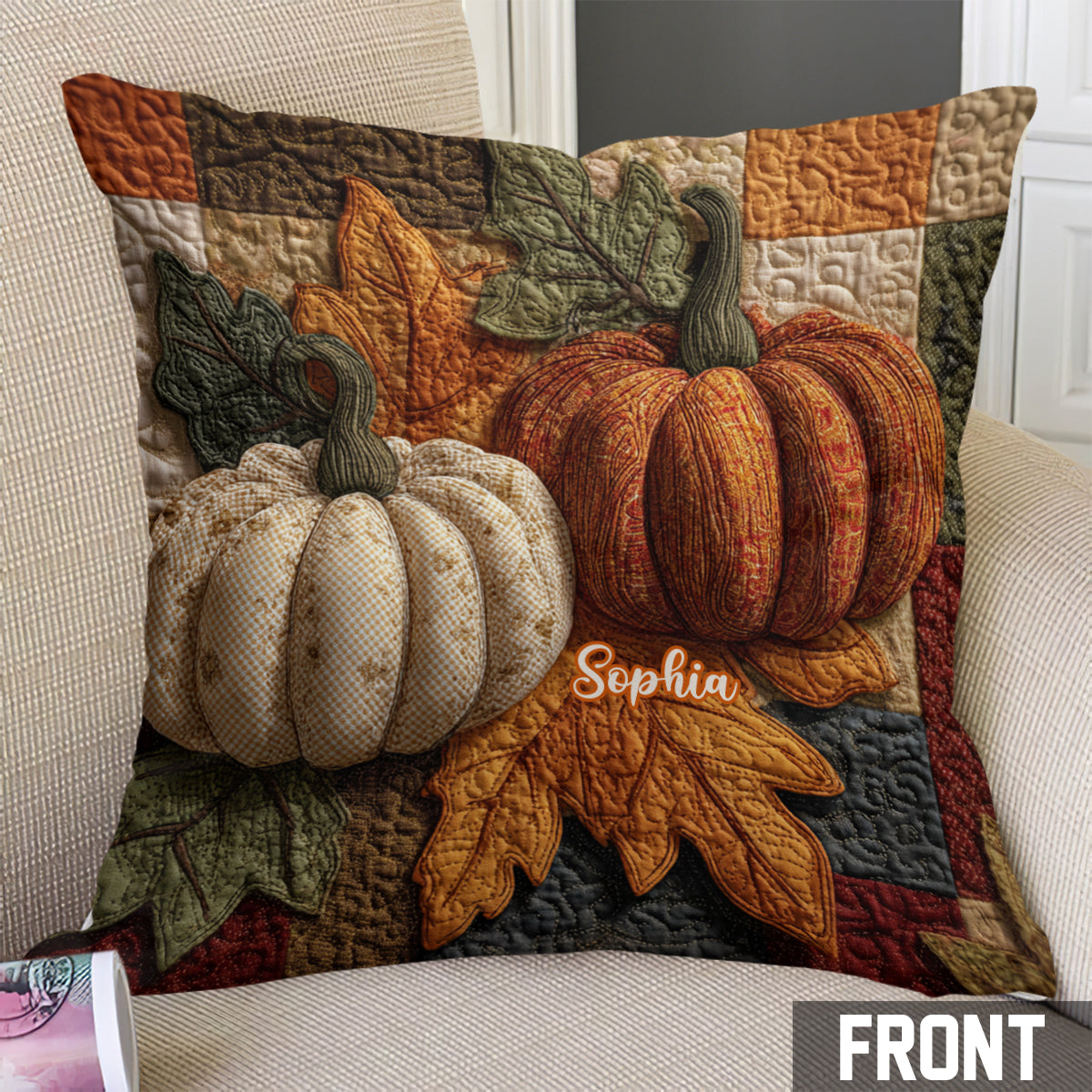 Fall Season - Personalized Autumn Throw Pillow