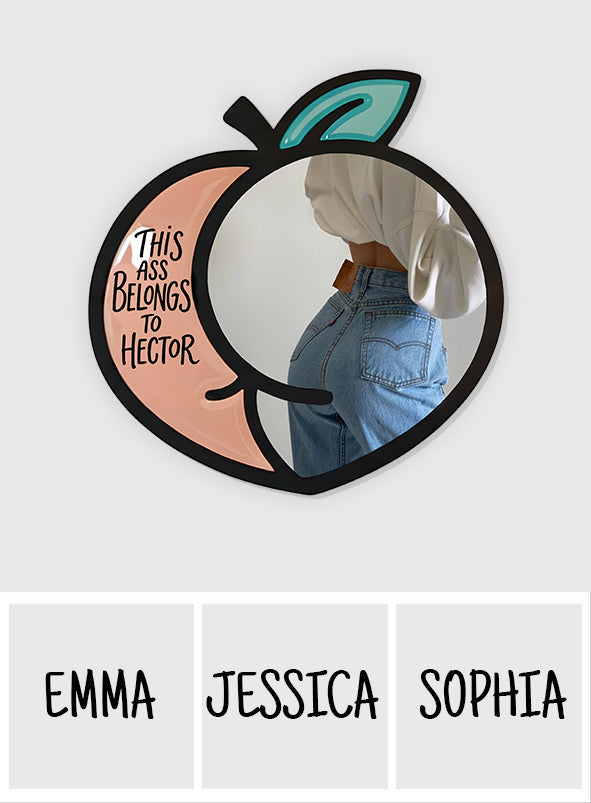 This Peach Belongs To - Personalized Couple Wall Hanging Mirror