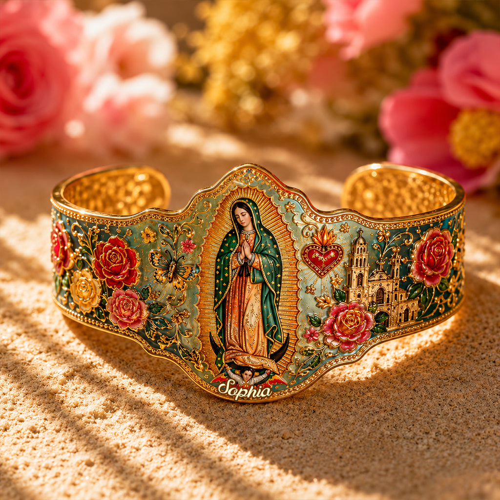 Mexikanische Göttin, Guadalupe - Personalisierbares Christliches Armreif