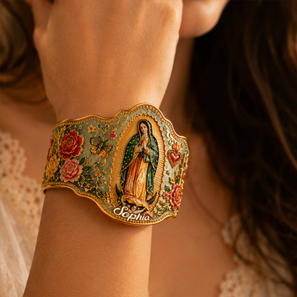 Mexikanische Göttin, Guadalupe - Personalisierbares Christliches Armreif
