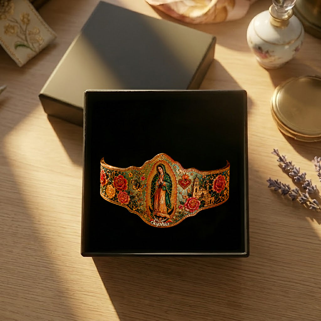 Mexikanische Göttin, Guadalupe - Personalisierbares Christliches Armreif