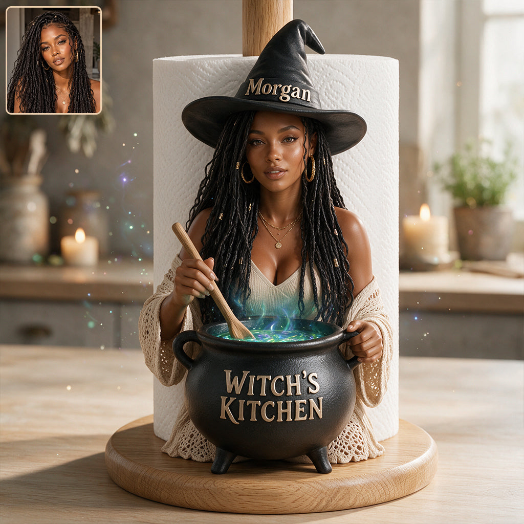 Witch's Kitchen - Personalized Witch Paper Towel Stand