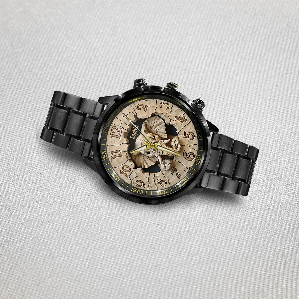 Montre-bracelet personnalisée Love Elephant - Éléphant