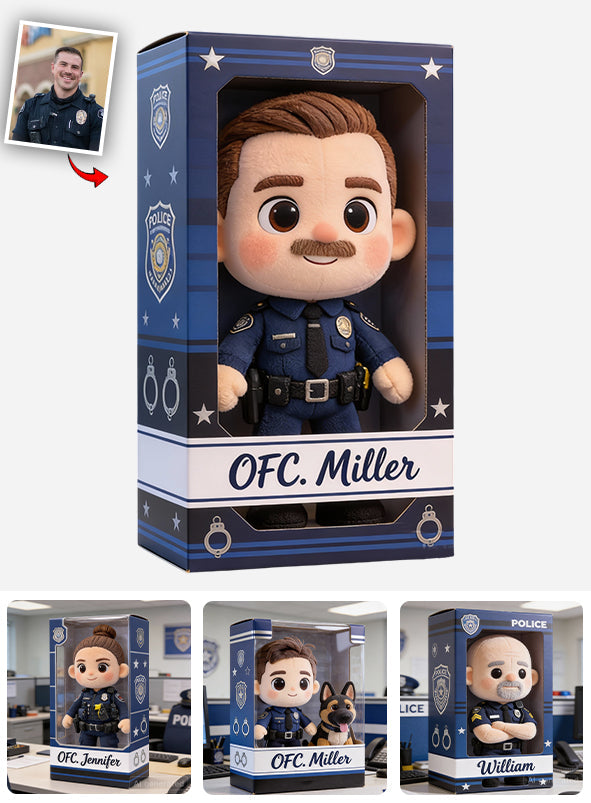 Cadeaux pour policiers - Plaque acrylique personnalisée en forme de policier